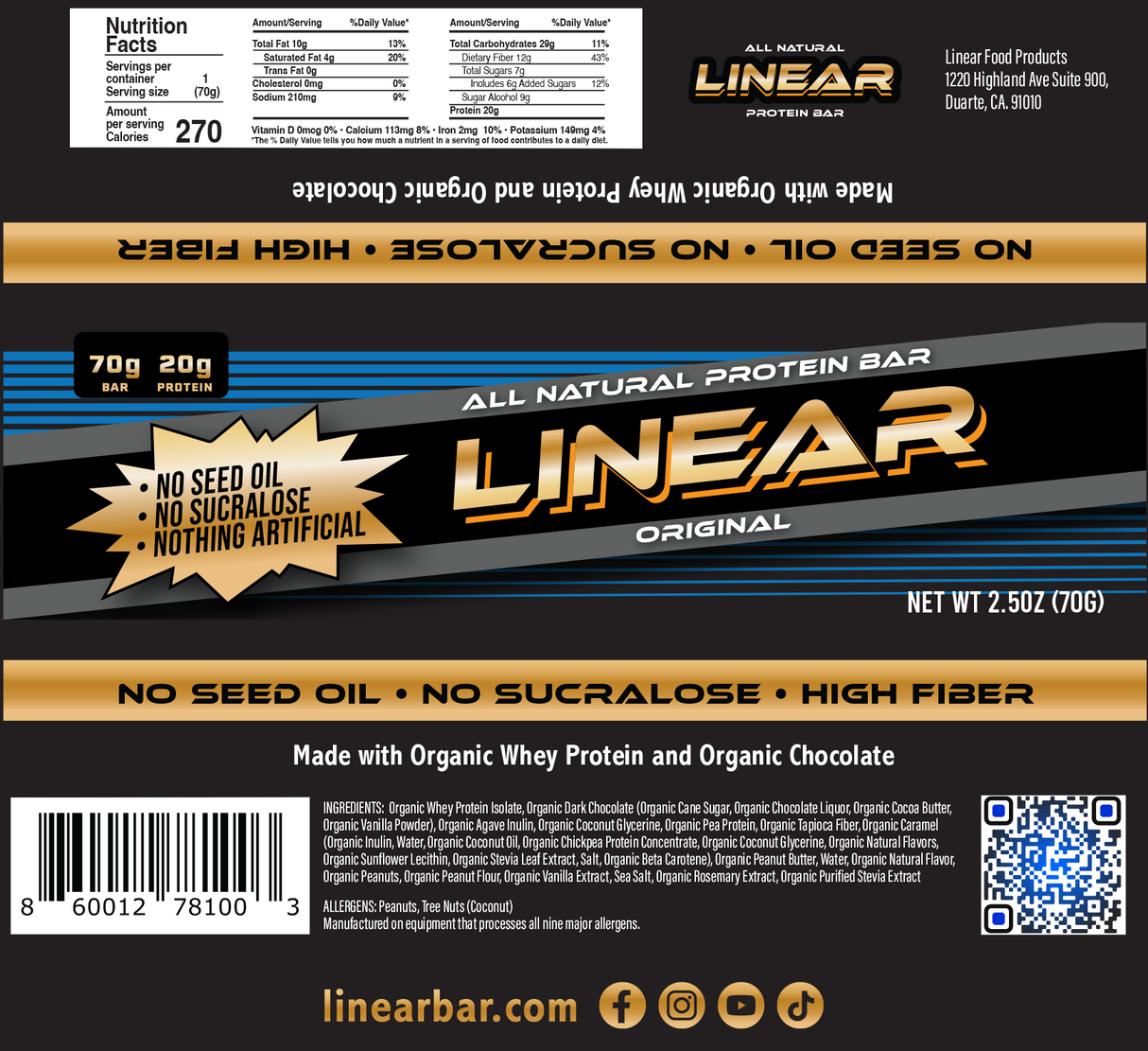 Linear Bar Original 10% off Thru Jan 26th Special Offer